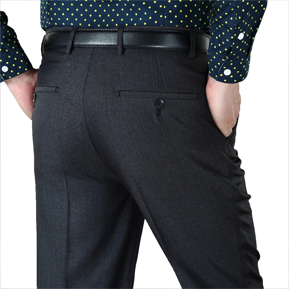 Mens Formal Suit Pants Wool And Silk Thicken Business