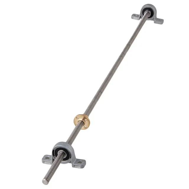 3D Printer 500mm Length 2mm Dia Silver Horizontal Lead Screw Rod &amp Pillow Block Mounted Bearing Each Set in 3PCS | Обустройство