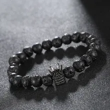 2017 Hot Sale Micro Pave Cubic Zirconia Imperial Crown font b Bracelets b font Brand Men