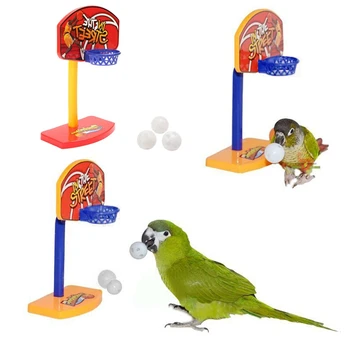 New 3pcs Balls Pet Birds Chew Toy Parakeet Bell Balls Parrot Toys Birdie Basketball Hoop Props Pet Parrot Pet Products Supplies 2
