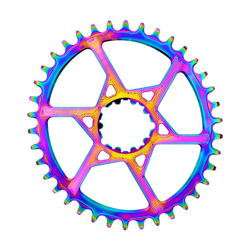 

PASS QUEST SRAM gx xx1 eagle GXP Titanium-plated Oval MTB Narrow Wide Chainring 32T-42T Bike Chainwheel 0mm Offset Crankset