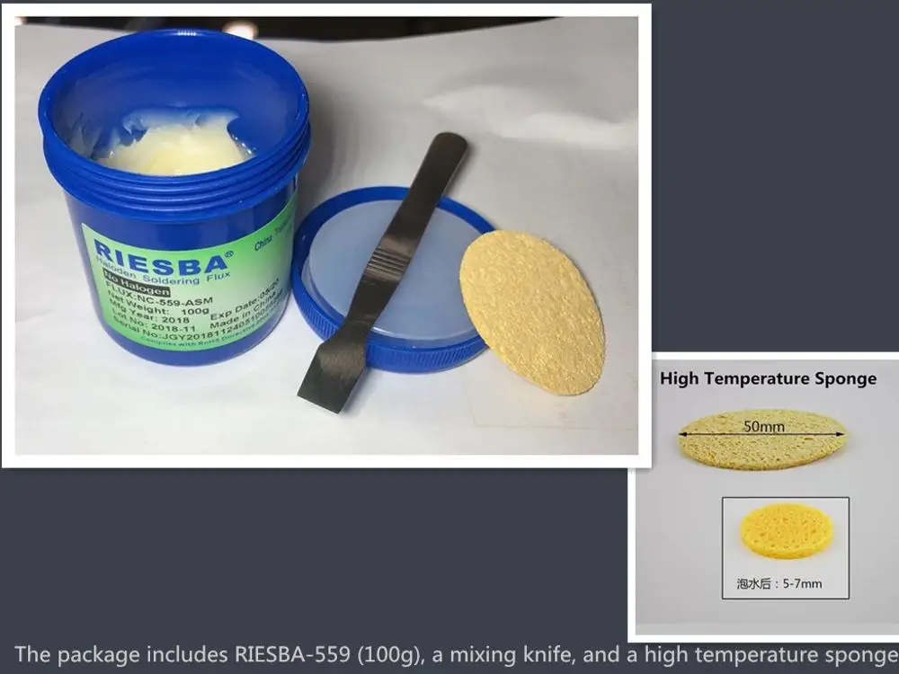 Паяльная паста RIESBA Nc 559 asm 100 г Бессвинцовая паяльная флюсовая сварочная Флюс