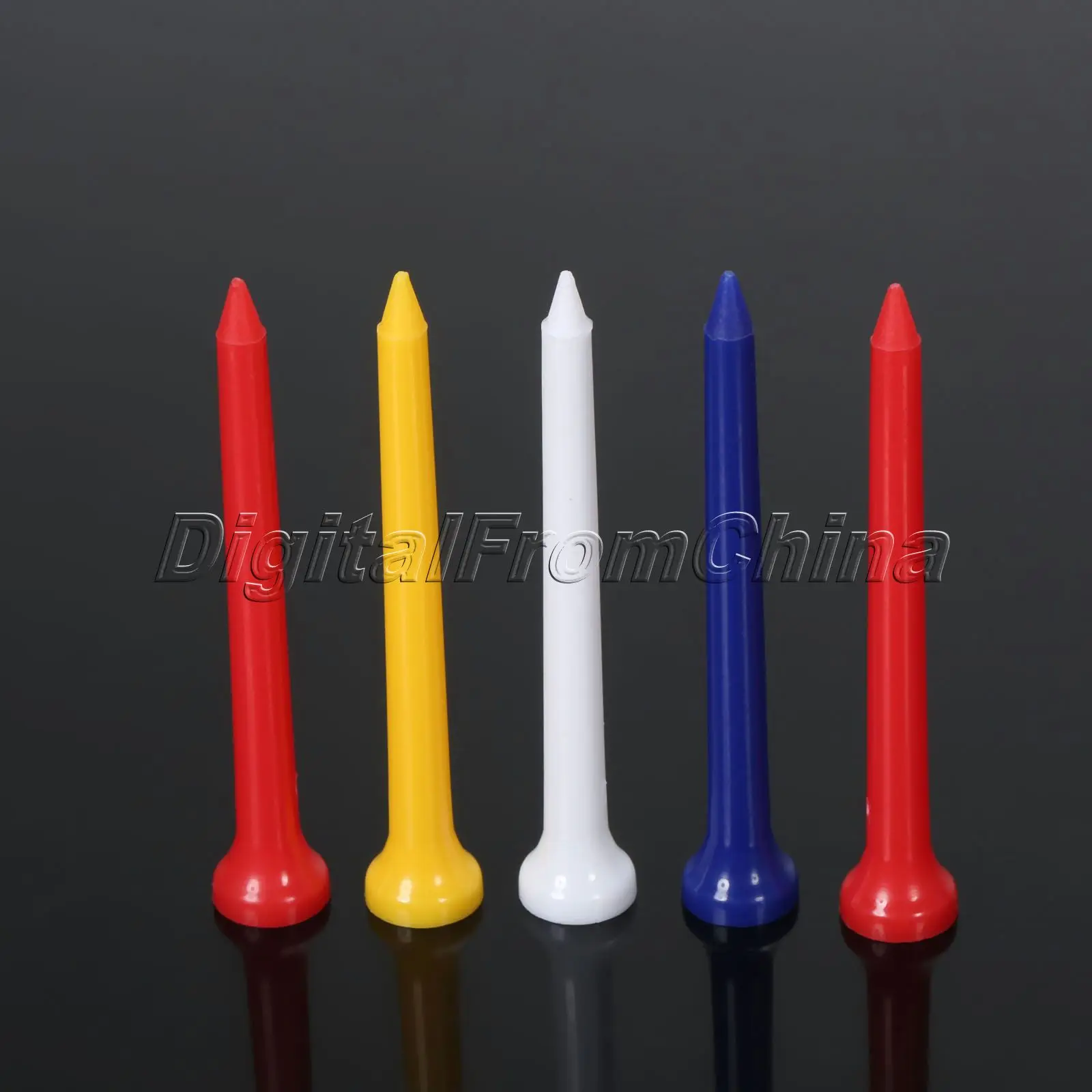 

NEW 100Pcs 70mm Plastic Step Down Golf Tees Graduated Castle Tee Height Control Cupped Shaped Golf Ball Tee Practice Accessories