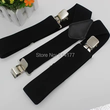 Горячая Распродажа, 50 мм, 2 дюйма, унисекс, мужские подтяжки, одноцветные, регулируемые подтяжки, прочные, 3 застежки, повседневные мужские подтяжки