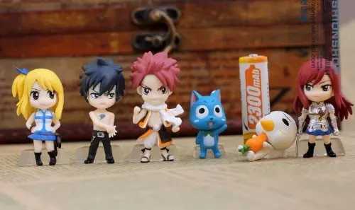 Набор из 6 шт. Fairy Tail Аниме «Нацу» Dragneel Happy Эзра алый серый Fullbuster Люси Heartfilia ПУЭ цифры игрушка