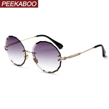 Peekaboo, синие круглые солнцезащитные очки для женщин, прозрачные линзы,, Летний стиль, коричневые солнцезащитные очки, Ретро стиль, Женские Подарочные элементы, uv400