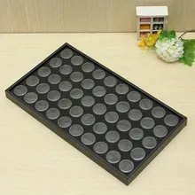 50 горшков дизайн ногтей маникюр пустой блеск Пыль порошок ювелирные изделия Дисплей Ящики украшения пластина для хранения инструмент 669