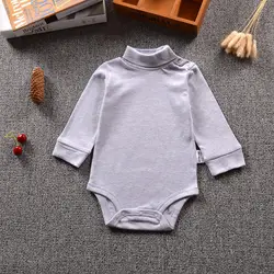 Новорожденных Одежда для маленького мальчика Детские милые хлопковые с длинным рукавом унисекс для маленьких девочек комбинезон детская
