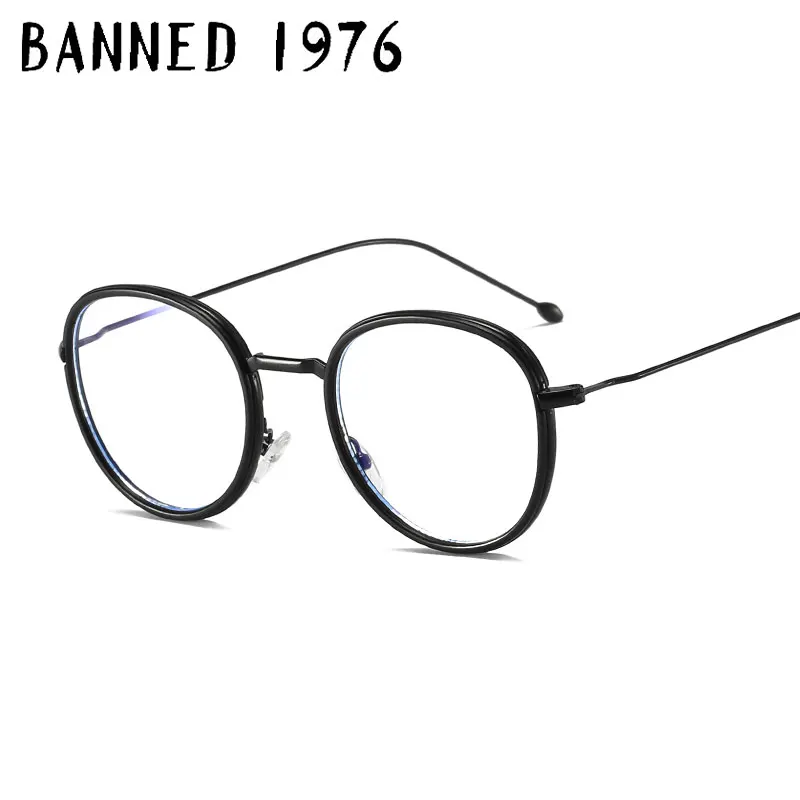 

BANNED 1976 Anti Blue Light Blocking Filter Reduces Brand Optical Clear Transparent Glasses