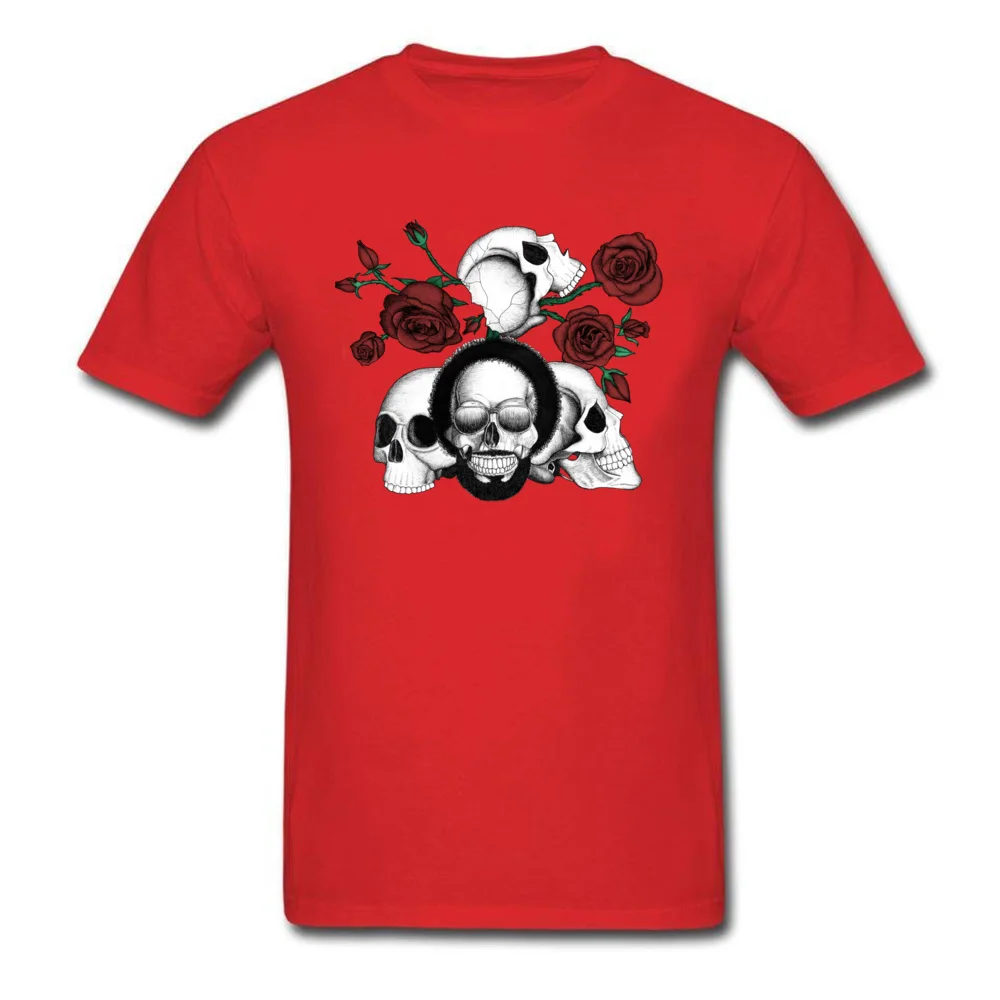 Grunge skulls and red roses afro skull included. Color version_red