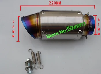 

ZX-10R Motorcycle Exhaust Pipe with laser engraving Logo for SC new titanium Alloy GP Exhaust Muffler Escape Damper