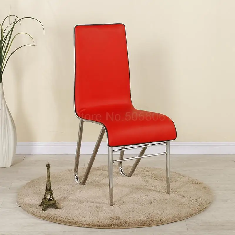 Стул гостиничный стул кожаный обеденный стул простой домашний обеденный стол и стул табурет - Цвет: ml3