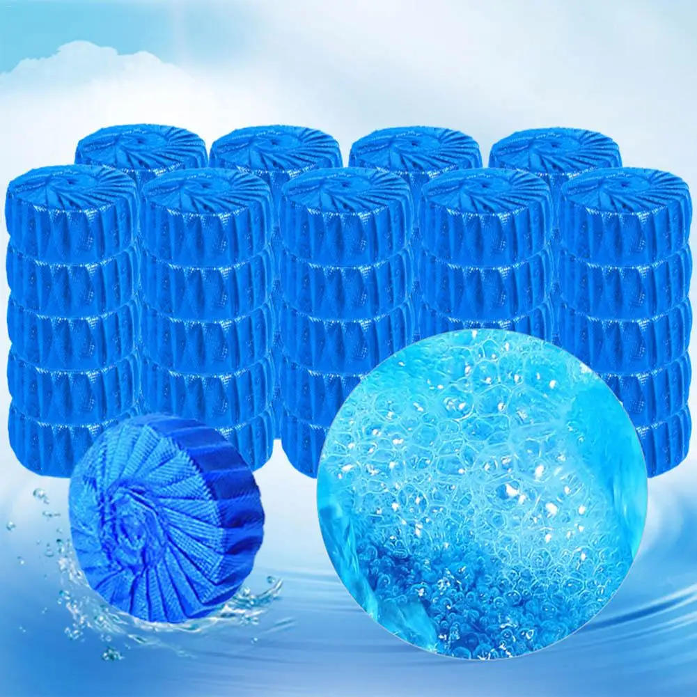 

10PCS Blue Toilet Dirt-removal Cleaner Detergent Bubble Cean Toilet Deodorant Toilet Cleaner Bathroom Cleaner