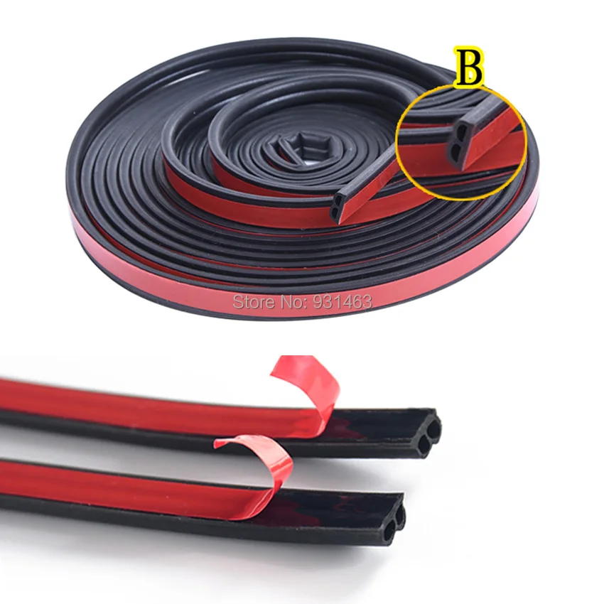 "B" Type 4M Adhesive Car Seal Strip Auto Door Window Trunk Seal