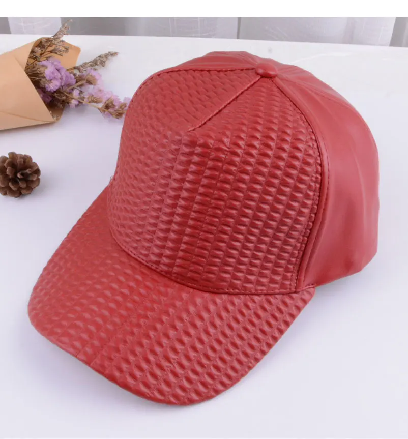  leather mens women baseball cap women men leather red black pink leather cap dad hats for men baseball cap leather woman leather caps men  (6)
