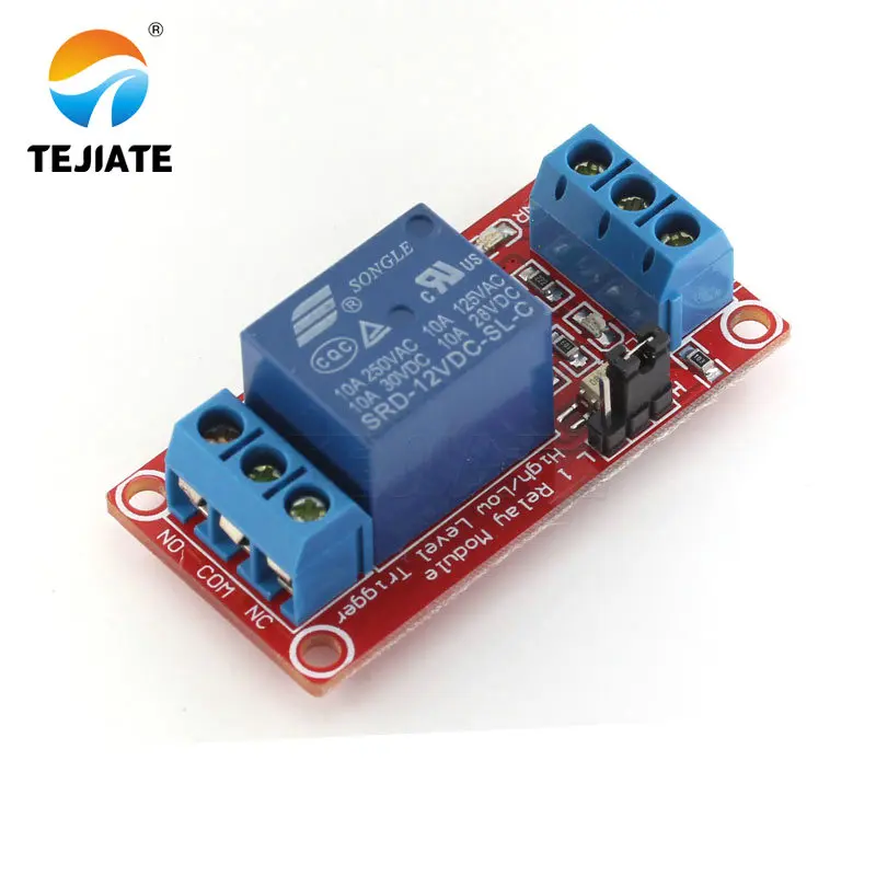 

1 road relay module with optical coupling isolation support high and low level trigger 12v all the way