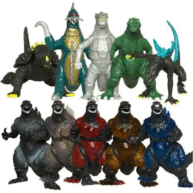 

2016 New Godzilla Monsters Action Figure Toy Set of 10pc Figures Collection