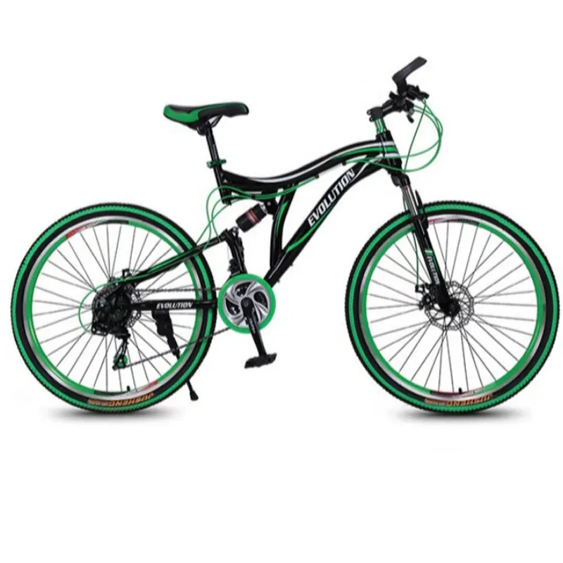 Mountain Bicycle High-carbon Steel 3 Colors 26 Inch 21 Speed Double Disc Brake Aluminium Alloy Folding for Adult Road Bike