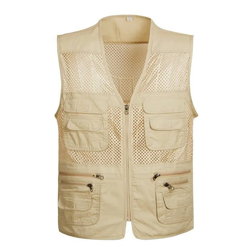2018 Summer Mesh Casual Solid Vest for Shooting Men's Sleeveless