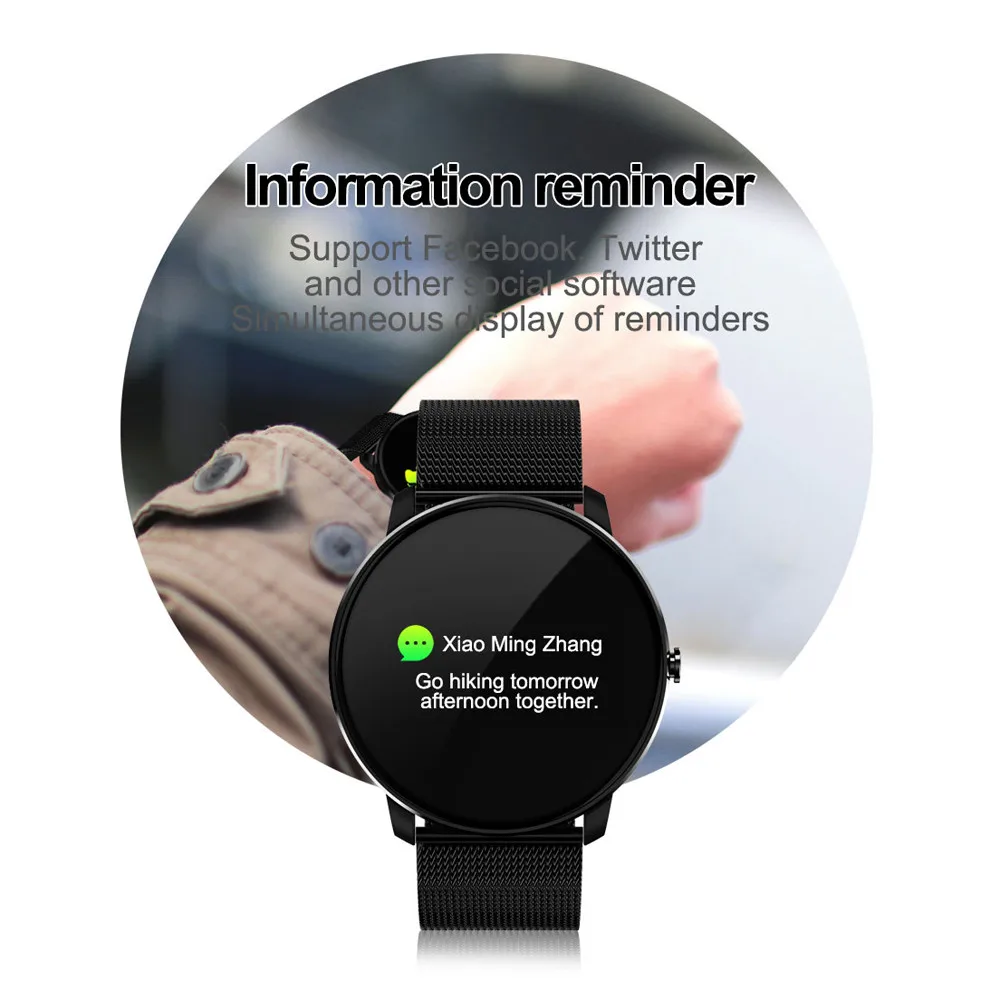 fitness tracker watch with blood pressure and heart rate monitor