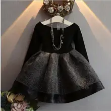 Дизайнерское Эксклюзивное платье с открытыми плечами в европейском стиле для девочек; детское зимнее платье для девочек; Многоярусное платье из органзы с блестками;