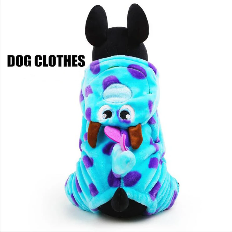 2016 Novelty Warm Fleece Pet Dog Clothes Cartoon Bubble Dargon Dog Coat Hoodie 1 Color Size XXS-L Dog Costume For Chihuahua