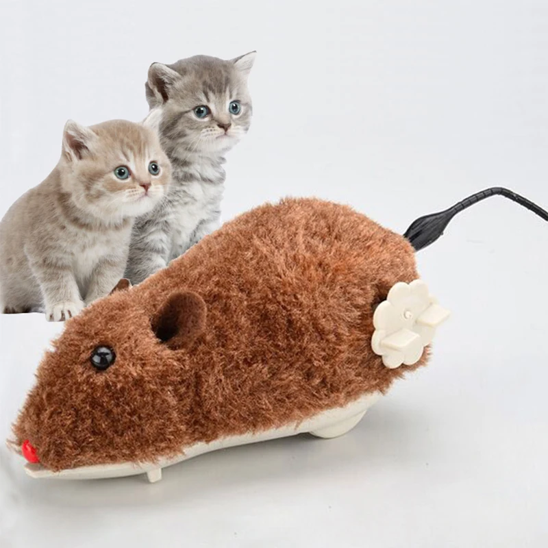 

New Cat Toy Wireless Winding Mechanism Clockwork Mouse Toys For Cat Dog Pet Trick Playing Toy Plush Rat Mechanical Motion Rats