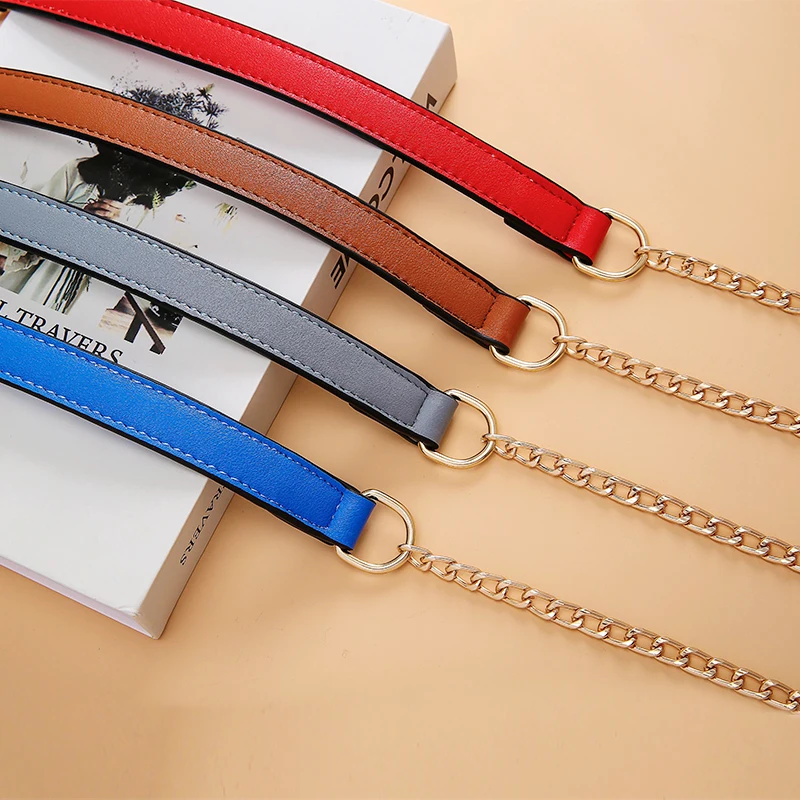Women's Bag Chain Bag Strap Bag Shoulder Strap Accessories Shoulder Slung Metal Chain Bag with Leather Chain Wide Shoulder Strap Women's Bag Chain Bag Strap Bag Shoulder Strap Accessories Shoulder Slung Metal Chain Bag with Leather Chain Wide Shoulder Strap
