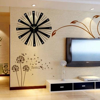 

Modern Home Decoration Watch Wall Silent Large Round Wall Clock Design For Living Room Wall Decor