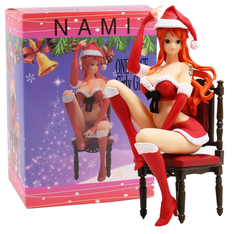 

One Piece Figure Anime Nami Christmas Dress ---- Girly Girls PVC Action Figure Collectible Model Toy 2 colors 16cm KT4837