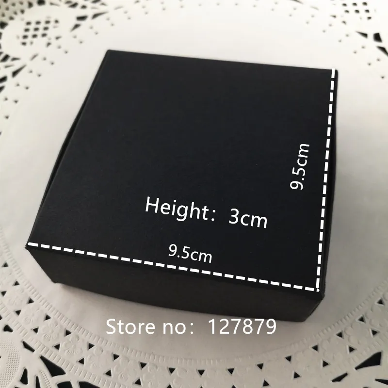 50 шт. черные подарочные коробки из крафт-бумаги 9 5x9 5x3 см коробка мыла упаковки
