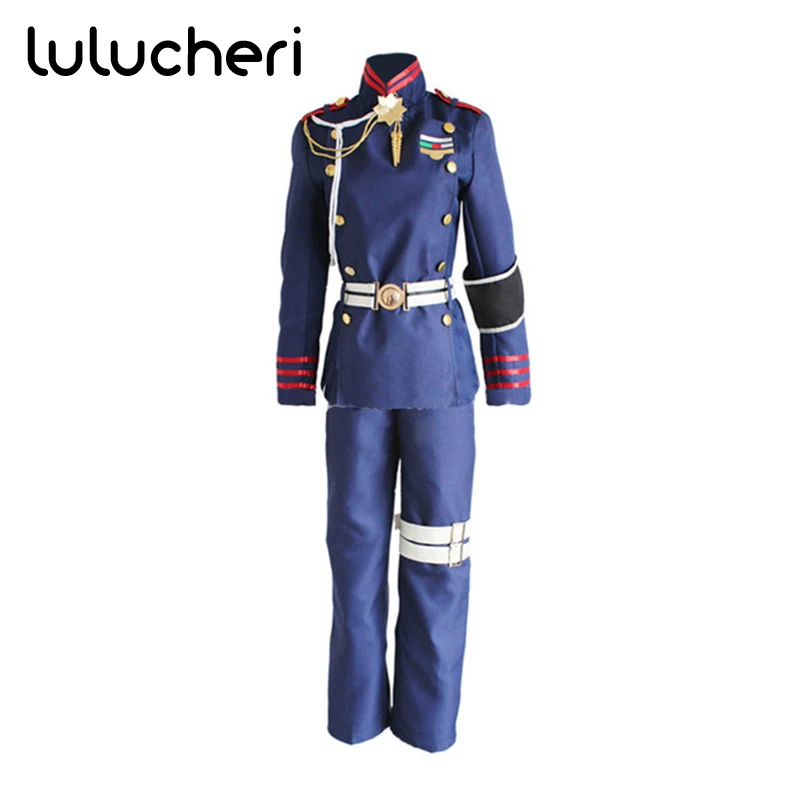 

Anime Seraph of the End Owari no Serafu Guren Ichinose Cosplay Costume Blue Military Uniform Unisex Halloween Party Suits