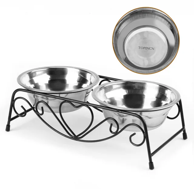 Stainless Steel Double Dog Bowl  5