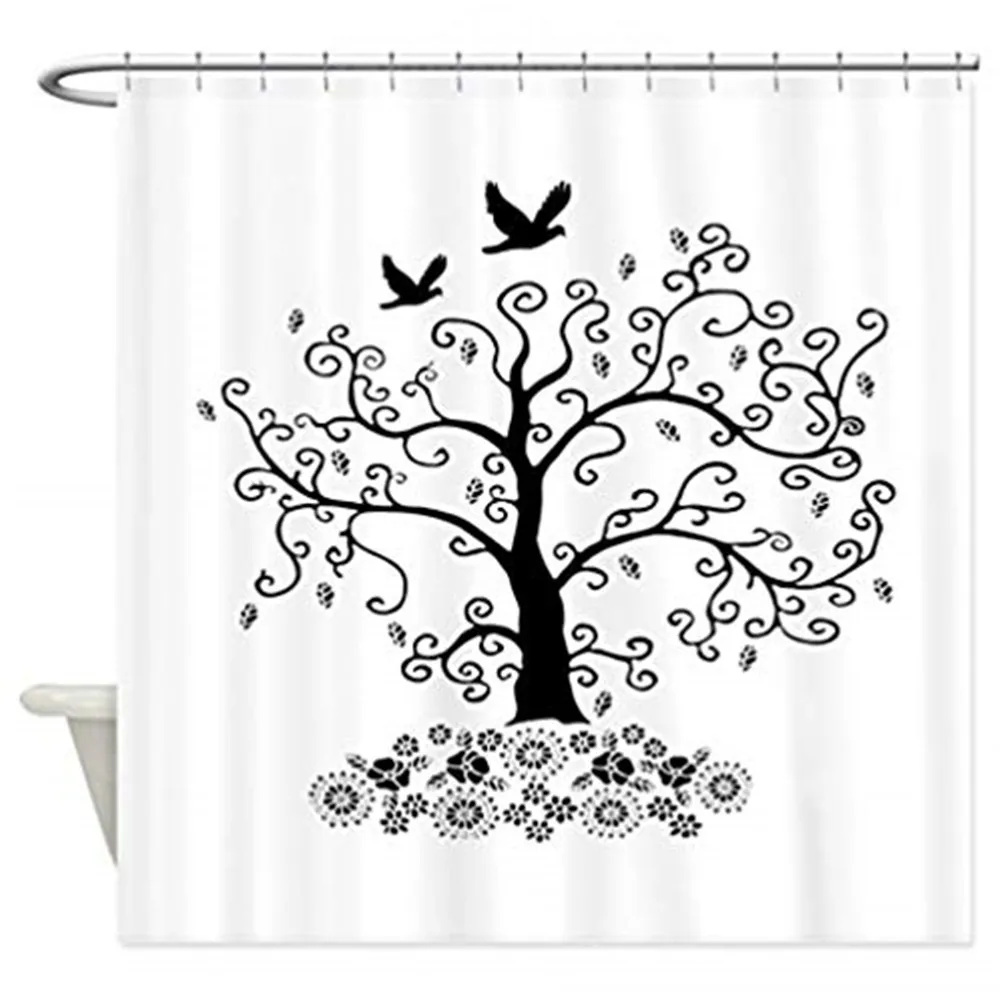 

Zzdreamzz Arbor Floral Waterproof Fabric Polyester Shower Curtain