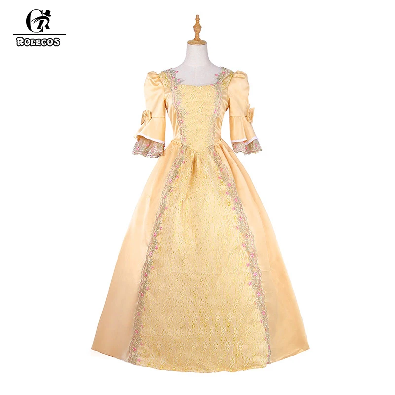 

ROLECOS New Women Victorian Dress Three Colors Renaissance Medieval Evening Dress Ball Gowns Princess for Women Cosplay Costumes