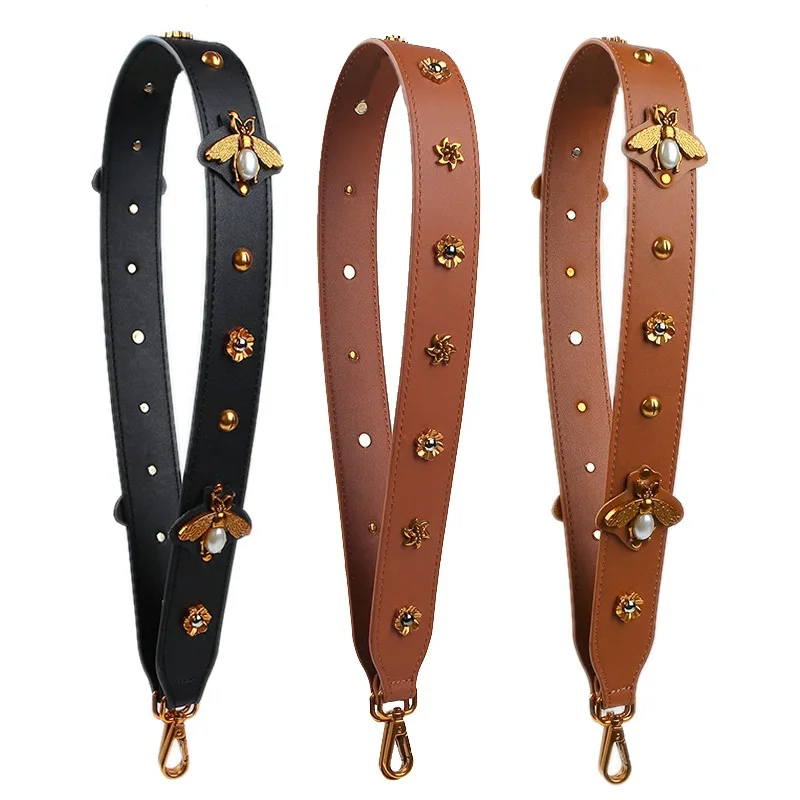 Buy New 2018 Soft Leather Bag Strap Color Rivet