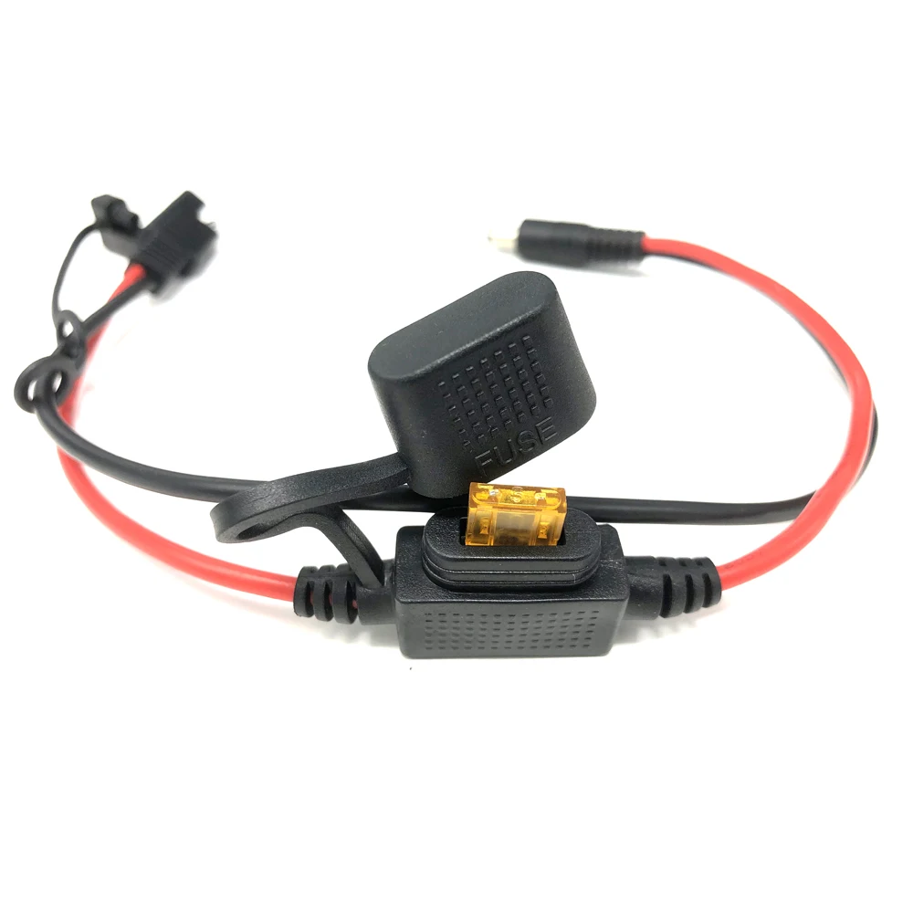 SAE к DC5521 DC 5 мм X 2 1 коаксиальный 15AWG кабель мотоцикл тепла одежда адаптеры 14AWG 30 см 5A
