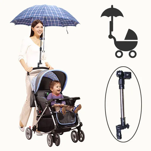 Высококачественный зонтик стрейч подставка держатель Регулируемая, для прогулок с малышом коляска подставка для зонтов кронштейн велосипедный велосипед