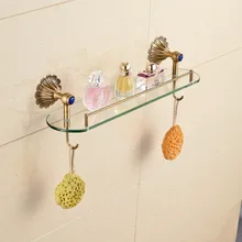 Wall Mounted Bathroom Shower Caddy Cosmetic Storage Shelf Antique Brass