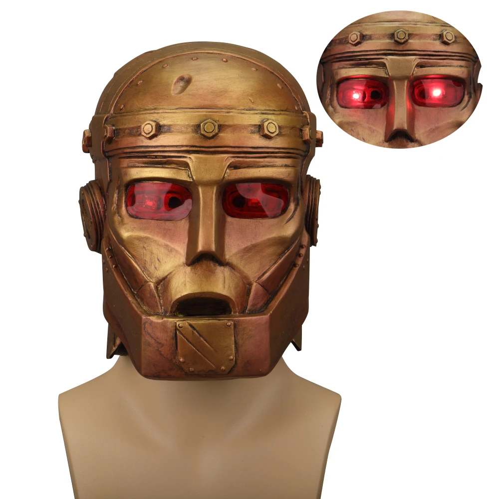 Аниме Doom Patrol маска Robotman светодиодный шлем из латекса супергероя для Хэллоуина