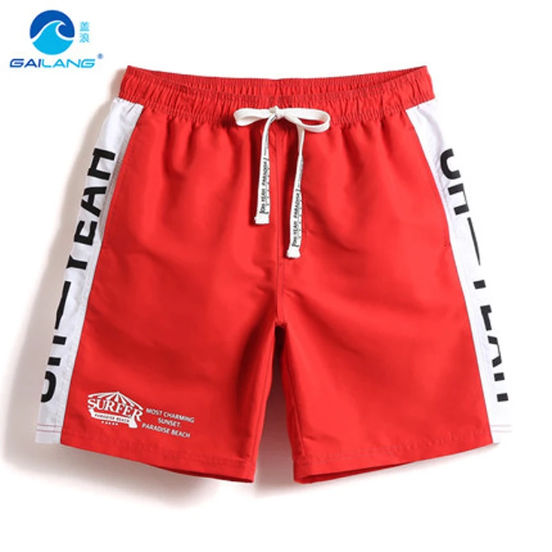 mens swim shorts red