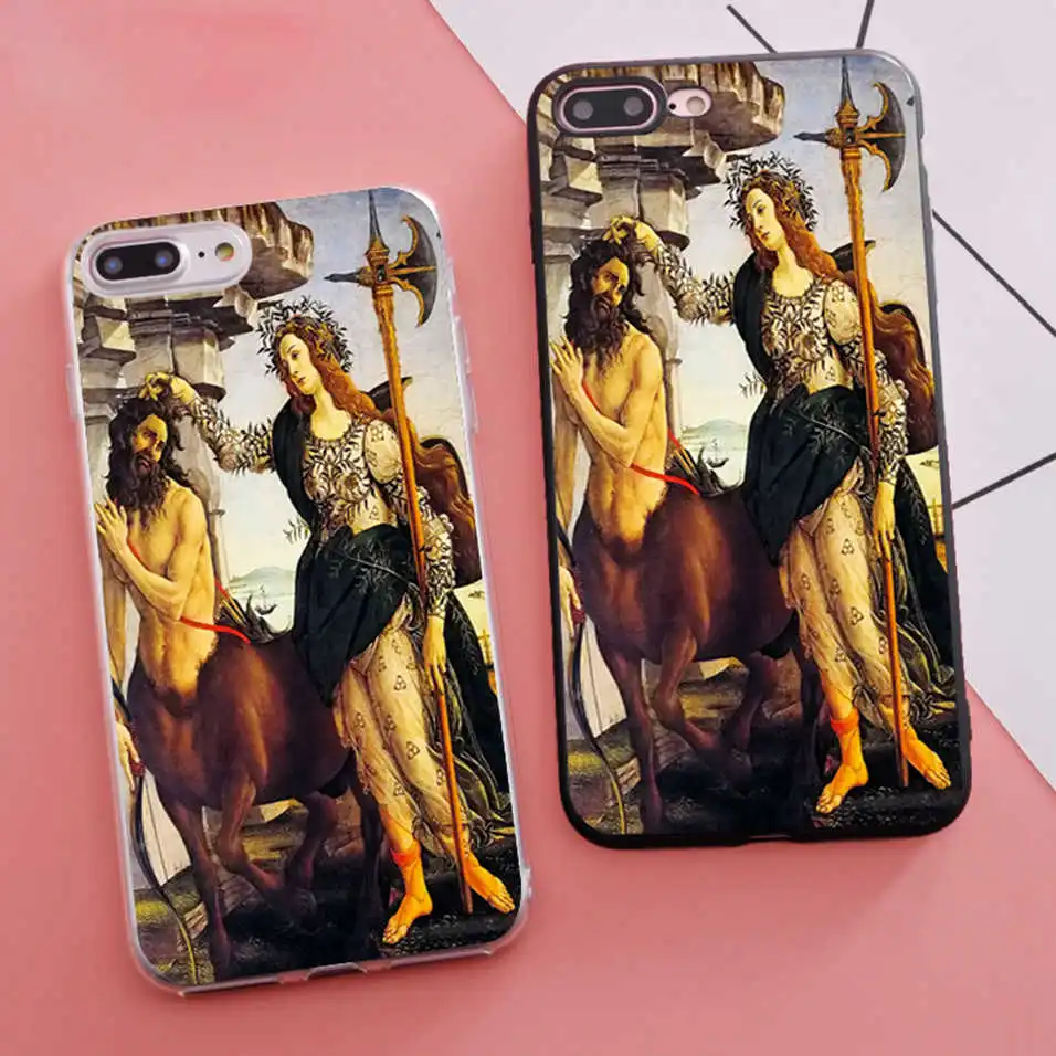 

Pallas and the Centaur Sandro Botticelli Soft Silicone Phone Case for iPhone X 5S XR XS Max SE 6 S 6s 7 8 Plus Cover