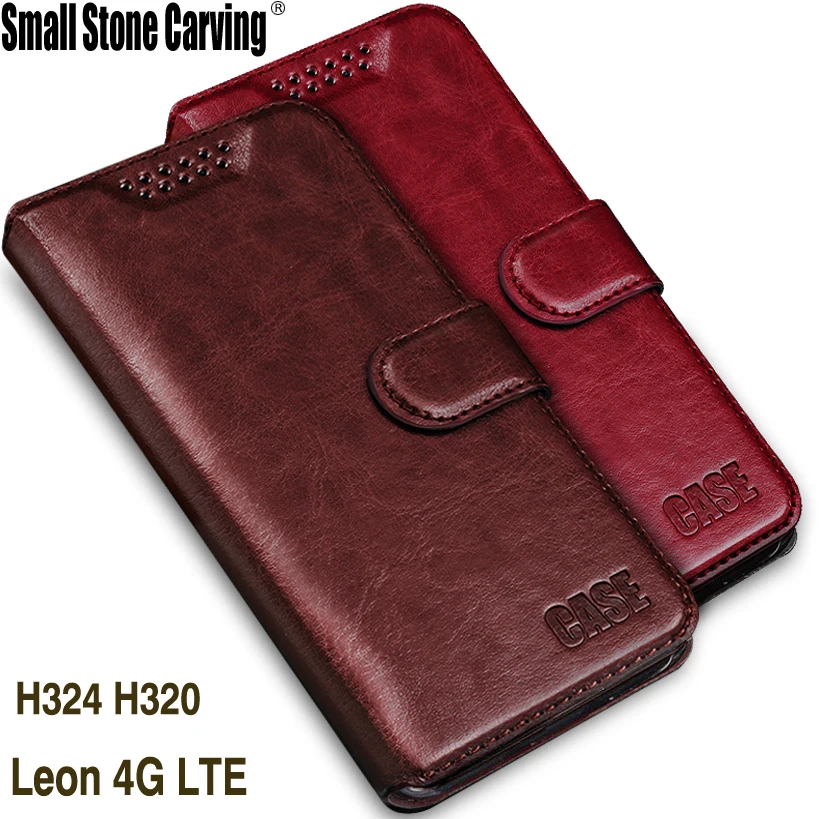 Luxusní retro flip pouzdro pro LG Leon 4G LTE H340N kůže + měkké silikonové pouzdro na peněženku pro LG H320 H340 H324 c40 Pouzdro na telefon Coque