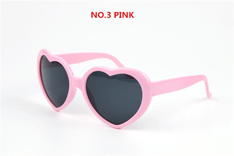 Imwete солнечные очки в форме сердца женские милые дизайнерские стиль ретро любовь-сердце солнцезащитные очки красные черные женские зеркальные солнцезащитные очки - Цвет линз: Розовый