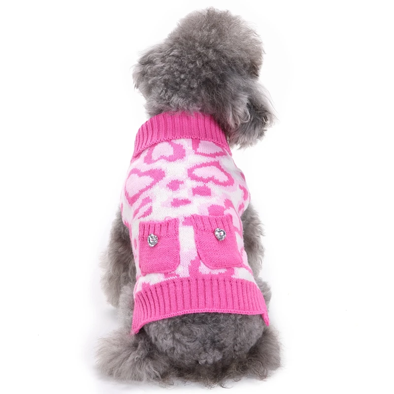 Christmas Korean Pink Sweet Hearts Princess Pet Cat Winter Warm Girl