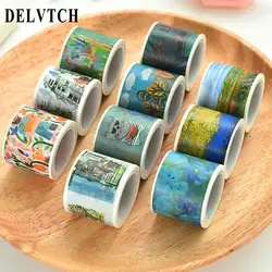 DELVTCH 3 см * 5 м Портативный DIY васи ленты Канцелярские Скрапбукинг фотоальбом Школьные Инструменты каваи записки Бумага клей наклейки