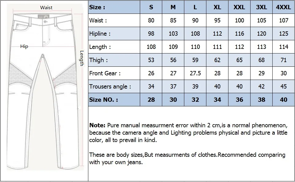 Pants Size 