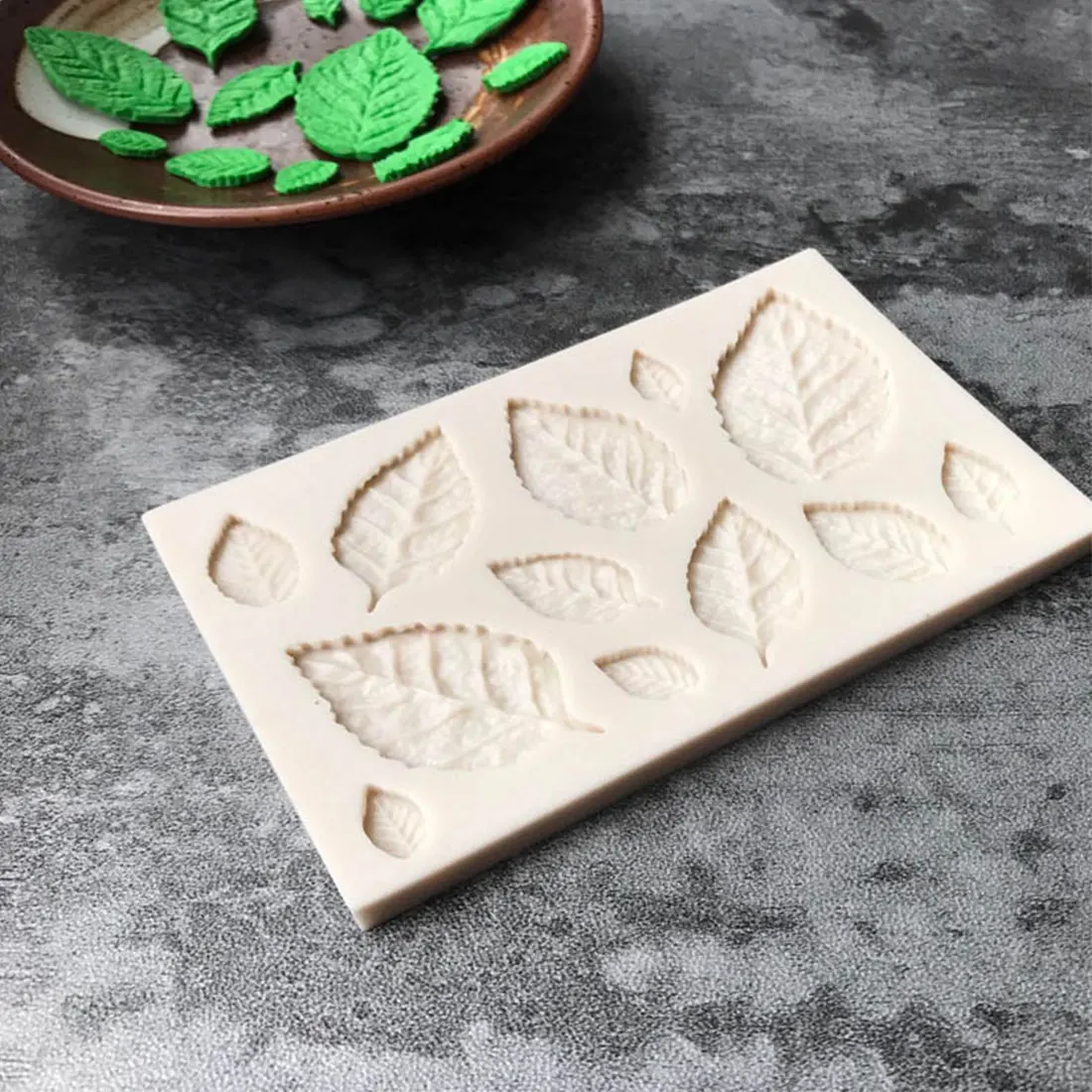 Новые Diy Дерево лист пресс-формы фольги силиконовые формы торт Декор помадка торт 3D листья силиконовые формы