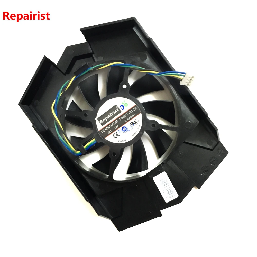 Бесплатная доставка GPU VGA кулер вентилятор FD8015U12S 12 В 0.5A для ASUS GTX750TI GTX 750TI