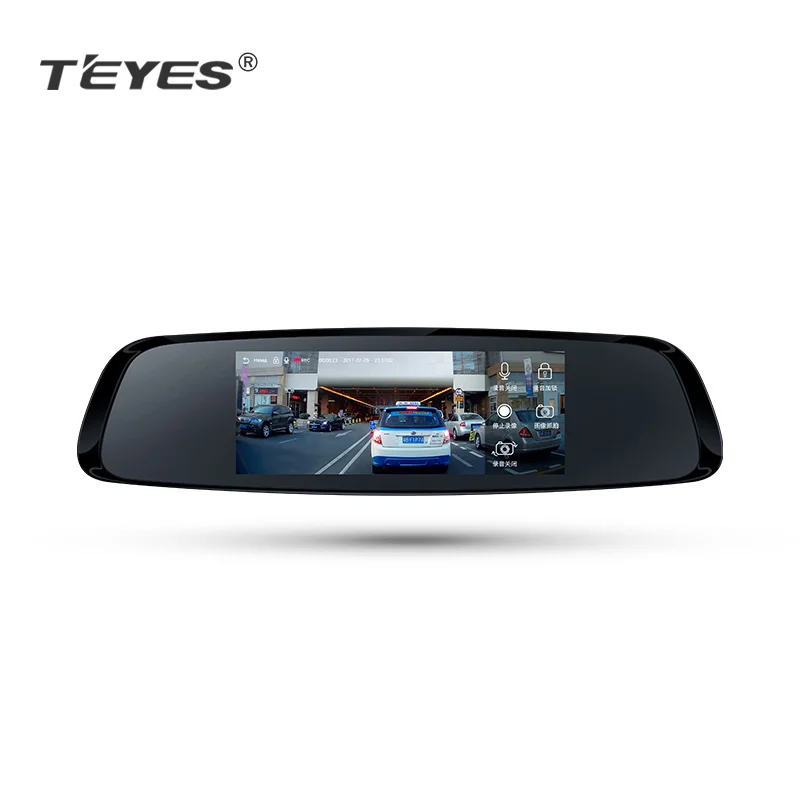 Teyes A7 DVR Touch  Remote Monitor Rear view mirror and camera Dual lens 1080P 170 degress recording angle super night vision